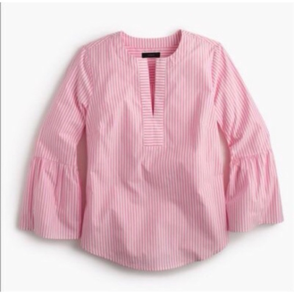 J.Crew Striped Bell Sleeve Top Size 4